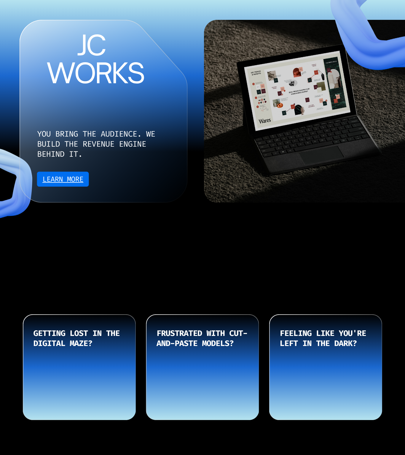 A laptop displaying strategic operating dashboards